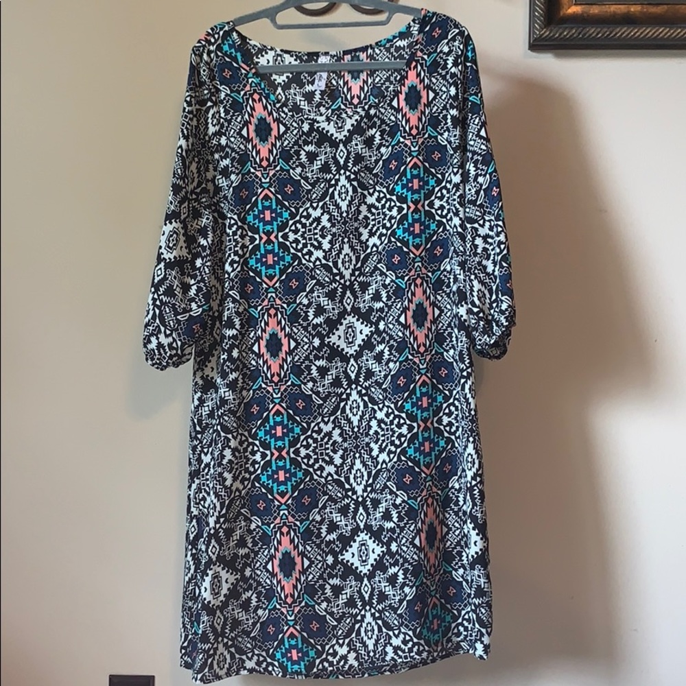 Aztec print dress